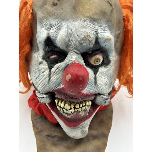 Vintage 2005 Smiley Evil Clown Mask Halloween REV Ghoulish Productions Scary - Picture 2 of 13